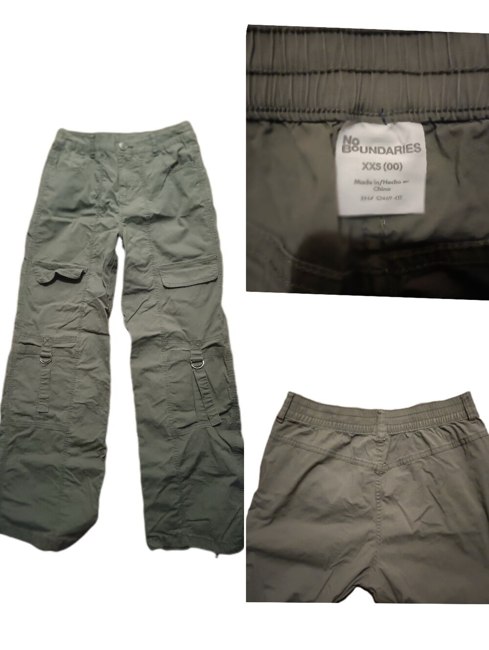 Now $5. No Boundaries Men's Olive Drab Cargo Pants with Utility Rings